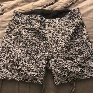 Lululemon Shorts Black White Grey Compression